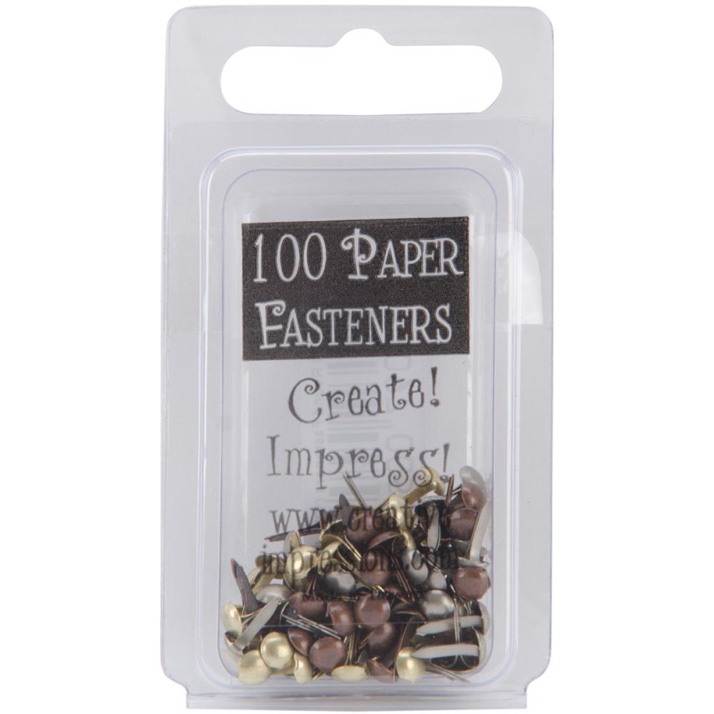 Mini Metal Paper Fasteners | Assorted {100pk}