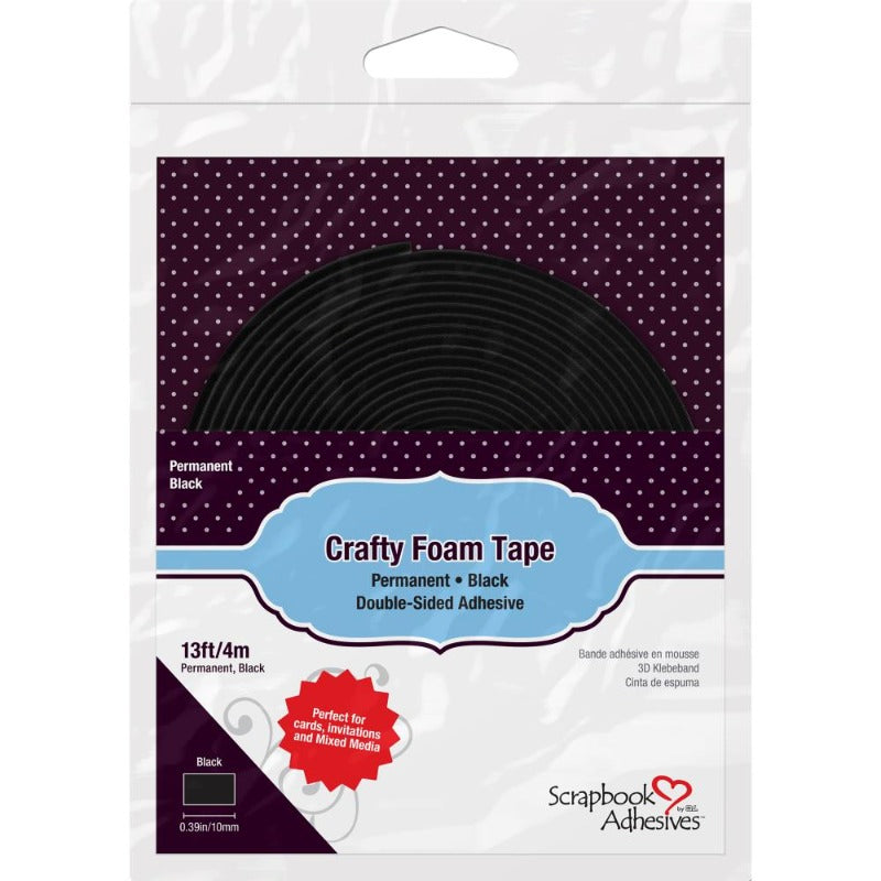 Black Crafty Foam Tape | 0.375x13'