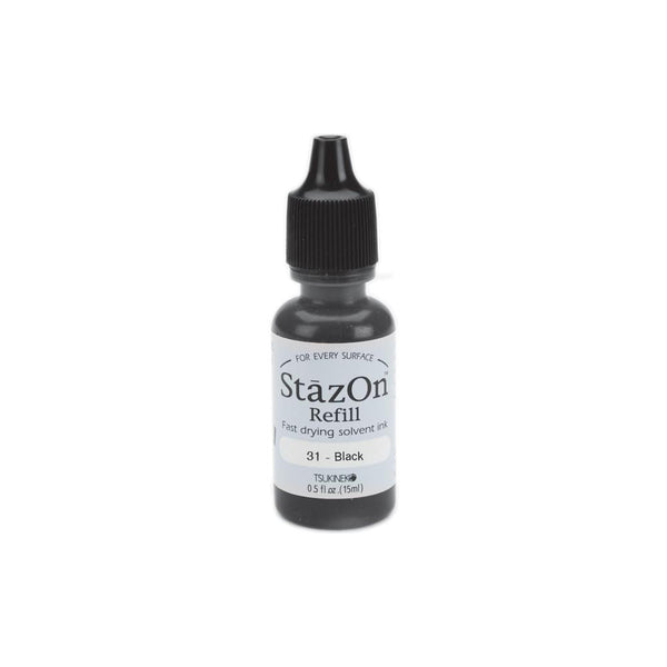 Jet Black StazOn Solvent Ink Refill