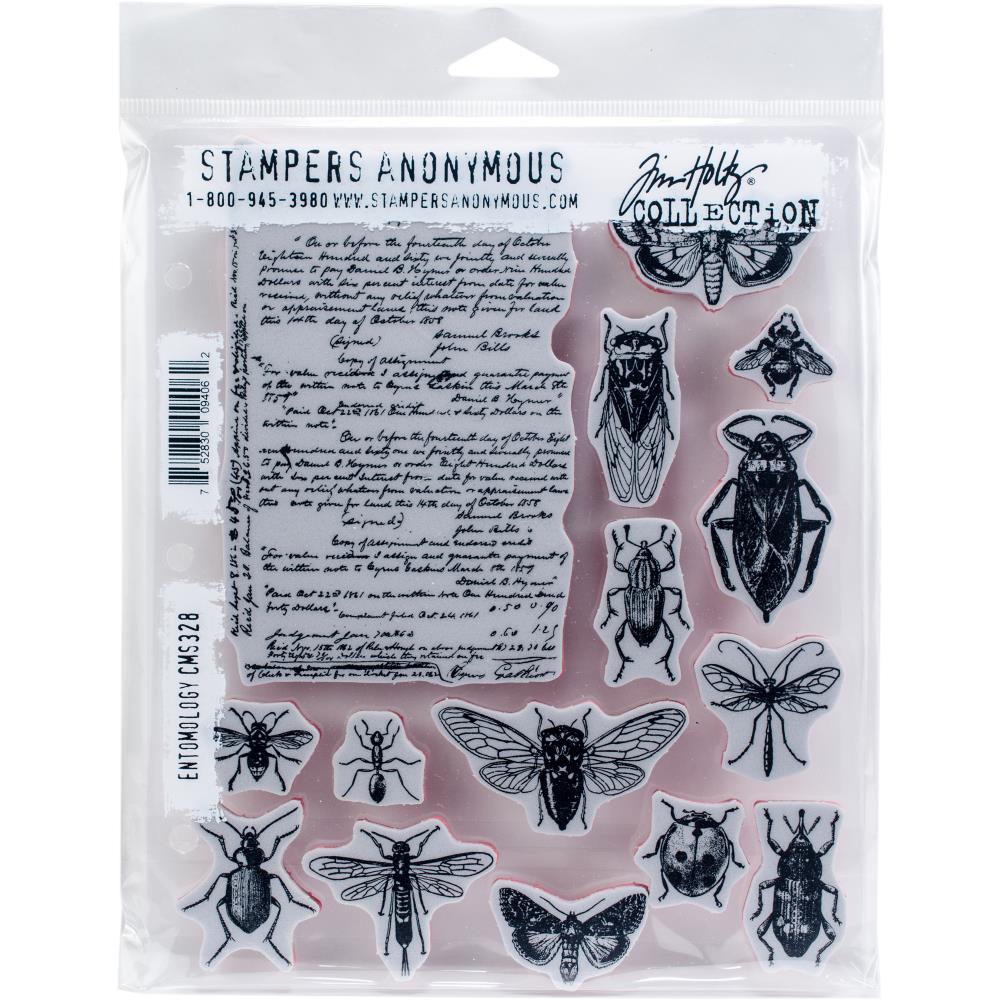 Entomology 7x8.5 Cling Stamp Set | Tim Holtz