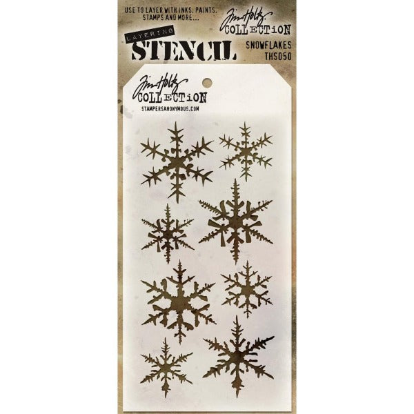 Snowflakes Slimline Layering Stencil | Tim Holtz