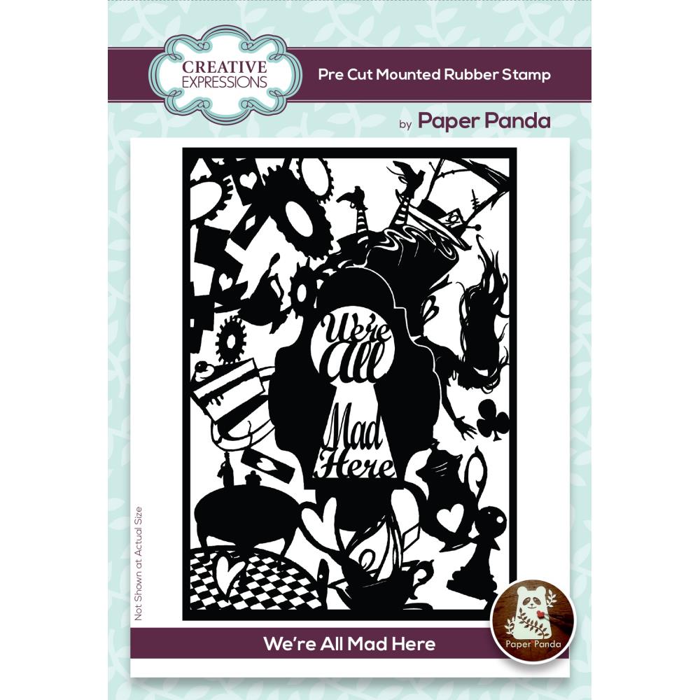 We’re All Mad Here Cling Rubber Stamp | Paper Panda