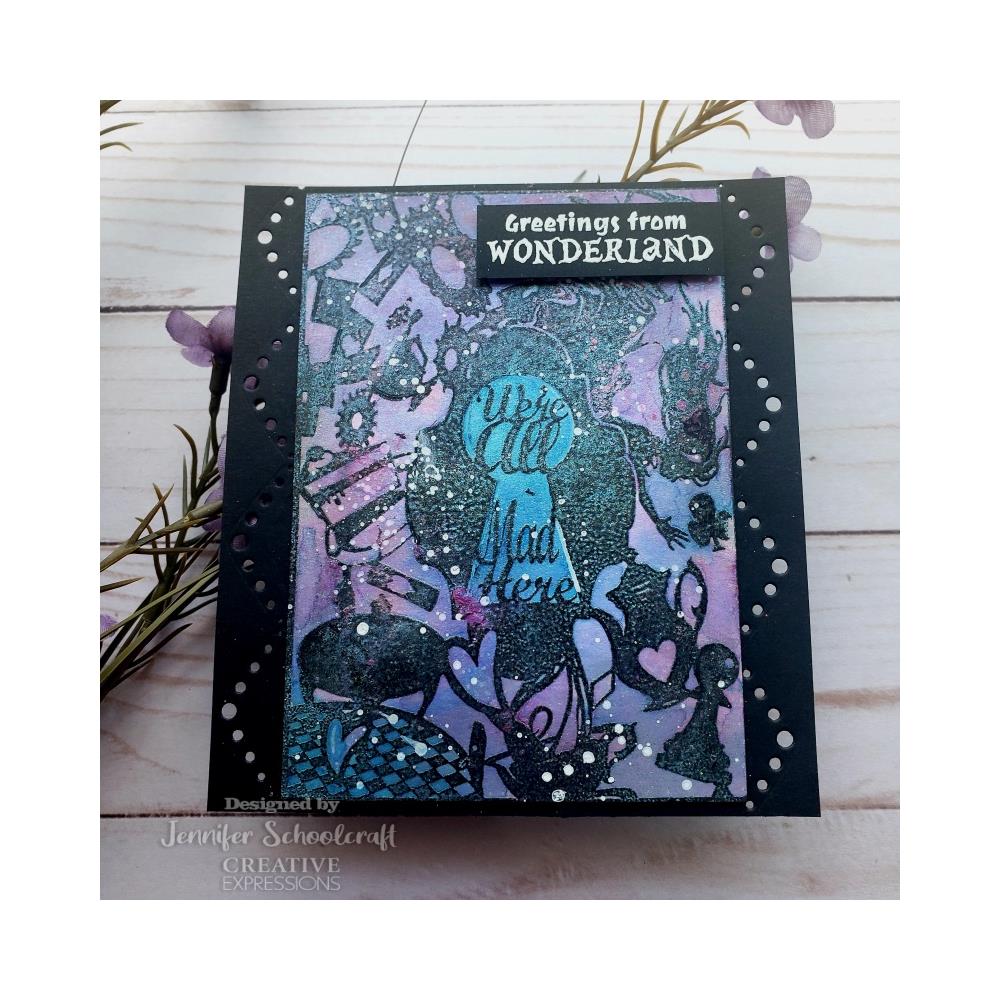 We’re All Mad Here Cling Rubber Stamp | Paper Panda