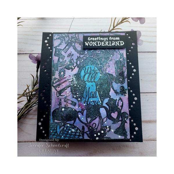 We’re All Mad Here Cling Rubber Stamp | Paper Panda