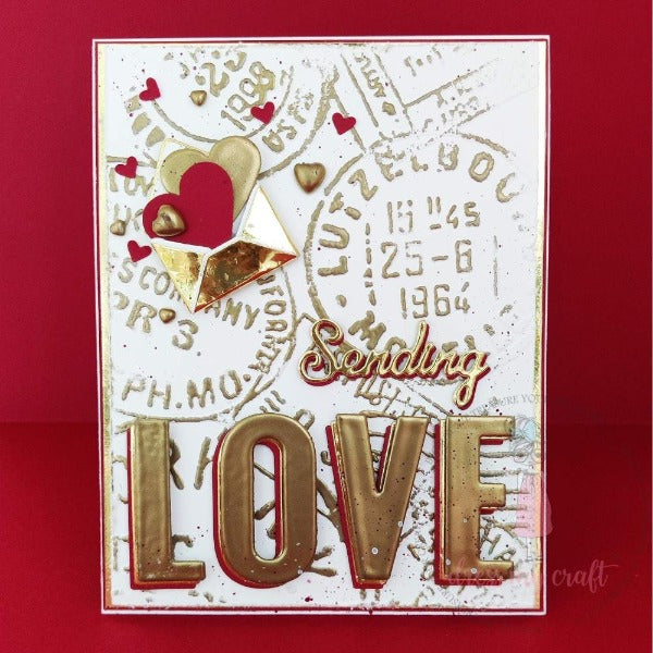 Post Card Embossing Folder