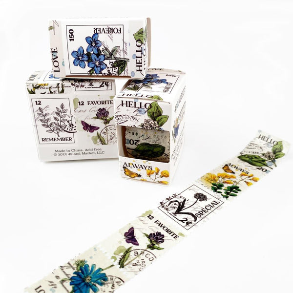 Botanical Postage Stamp Washi {Curators}