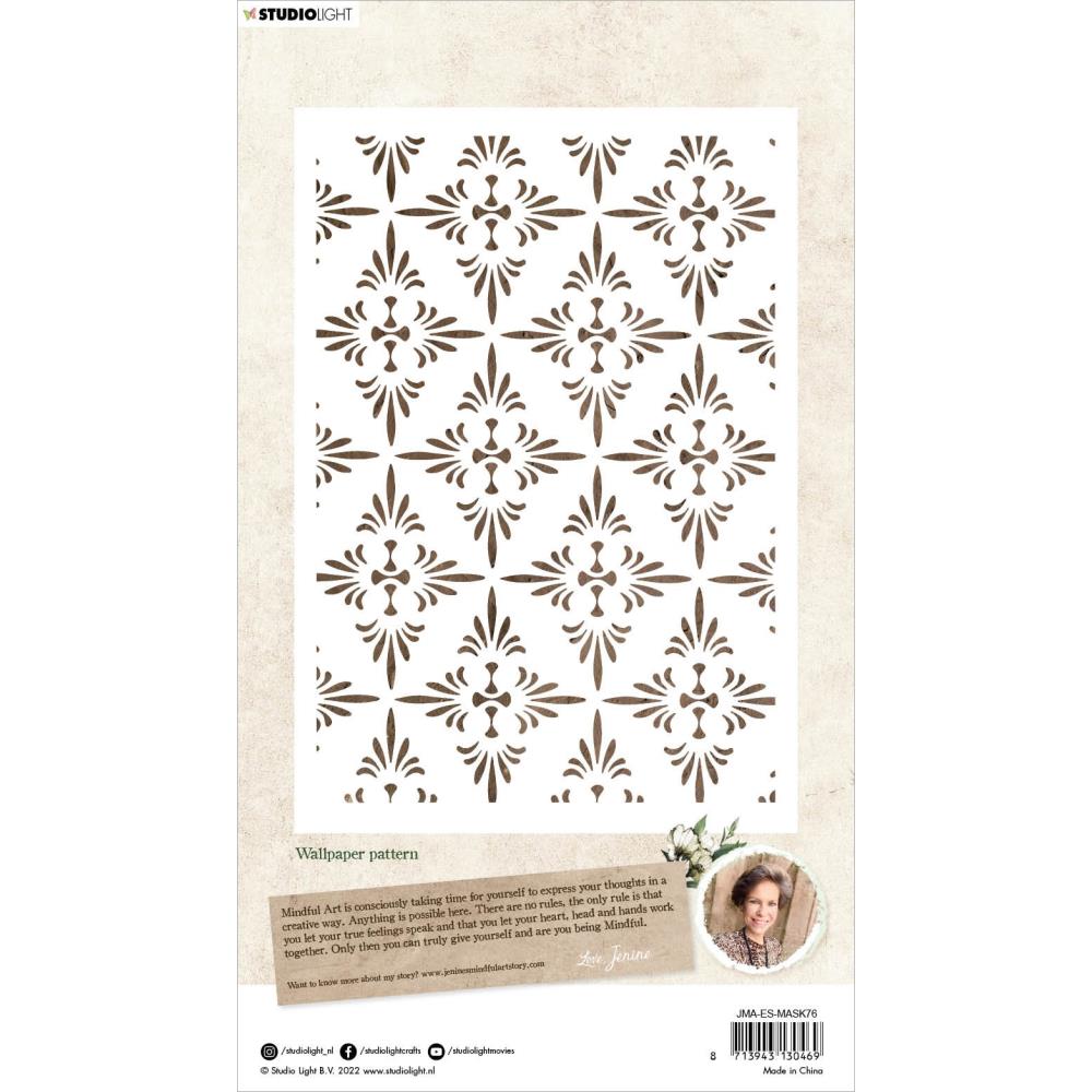 Wallpaper Pattern A5 Stencil No. 76 | Jenine's Mindful Art