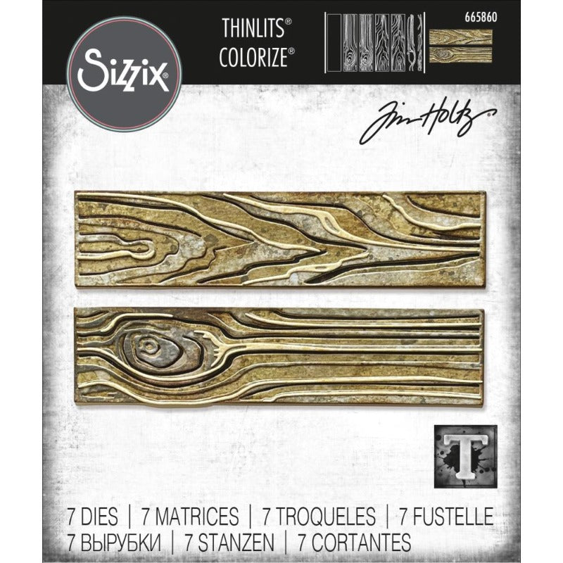 Woodgrain Colorize Die Set | Tim Holtz