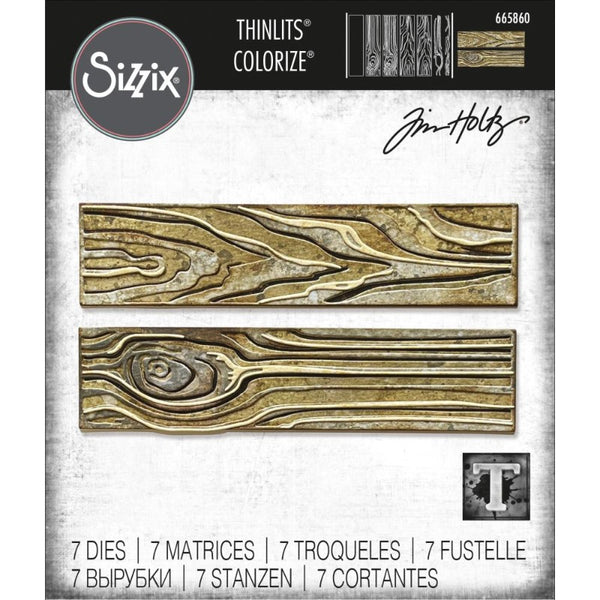 Woodgrain Colorize Die Set | Tim Holtz