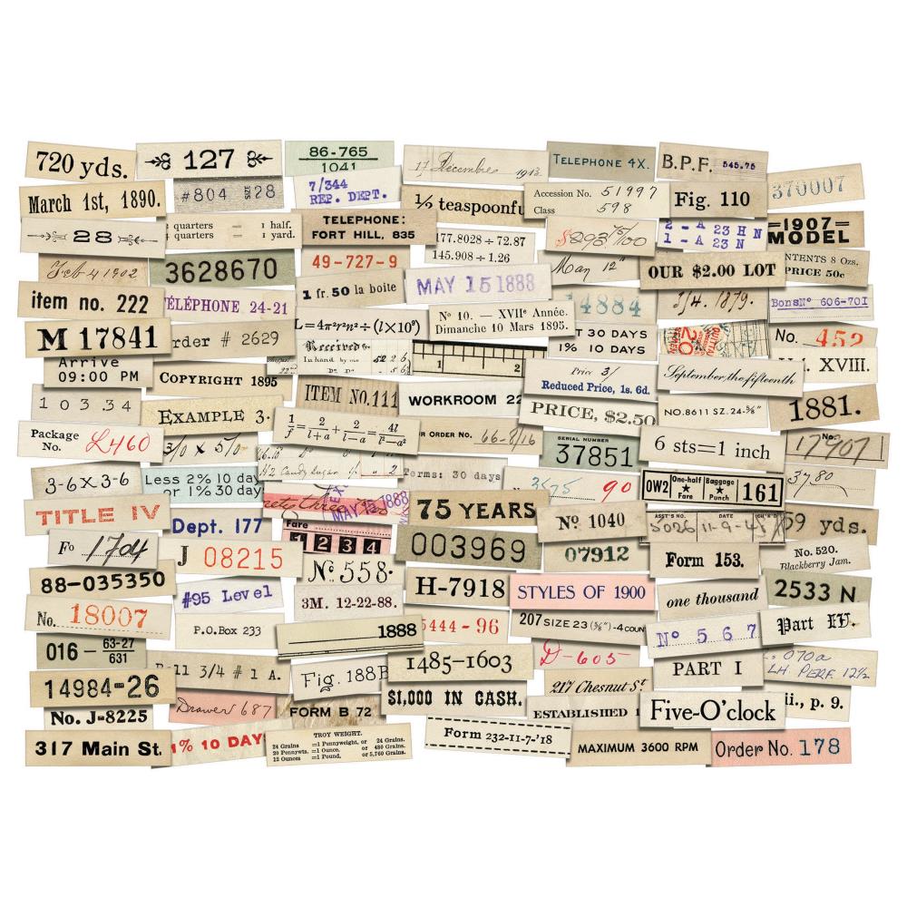 Number Strips Ephemera Snippets | idea-ology