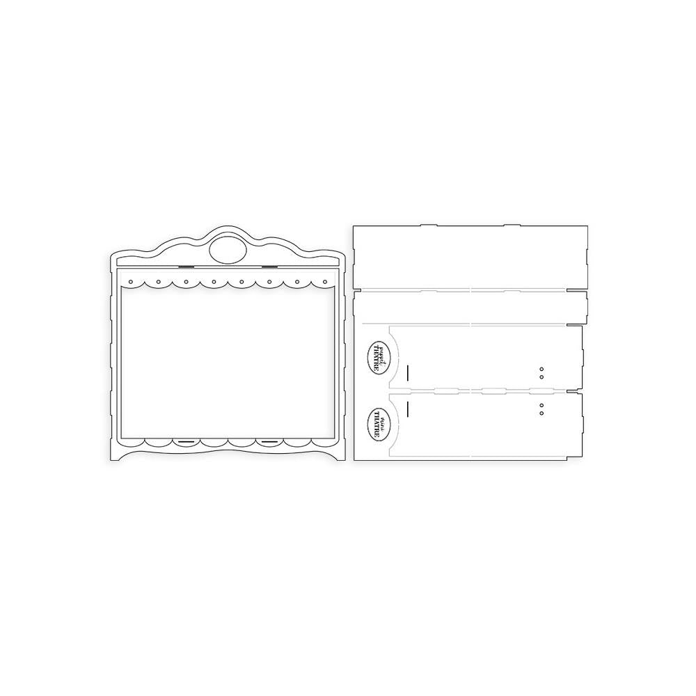 Mini Theatre 3D Chipboard Decoration Base