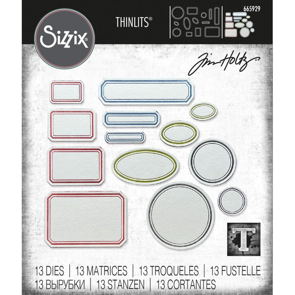 Vintage Labels Thinlits Die Set | Tim Holtz