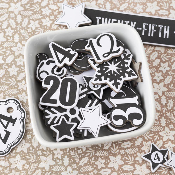 Evergreen and Holly Mixed Chipboard Stickers | Vicki Boutin