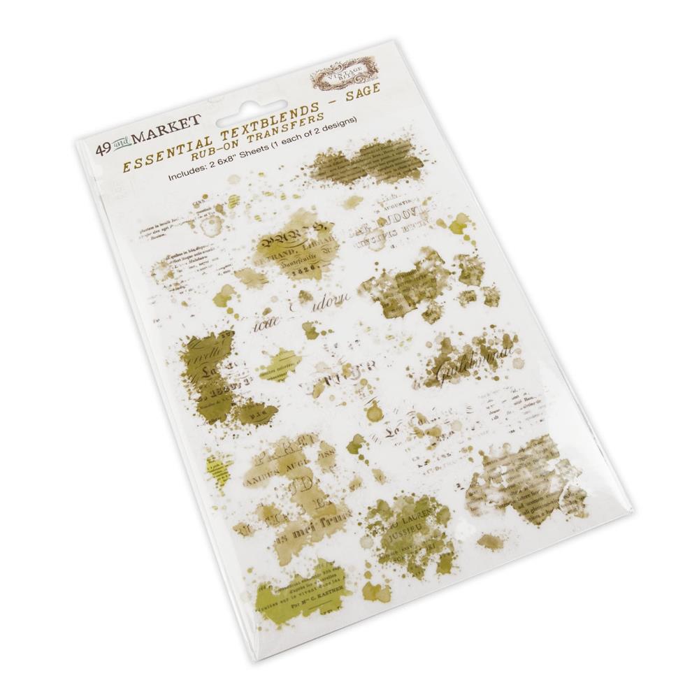Sage Textblends 6x8 Rub-ons | Color Swatch