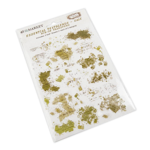 Sage Textblends 6x8 Rub-ons | Color Swatch