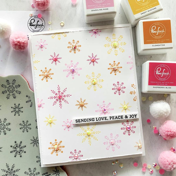 Snowflakes Cling Stamp and Die Set