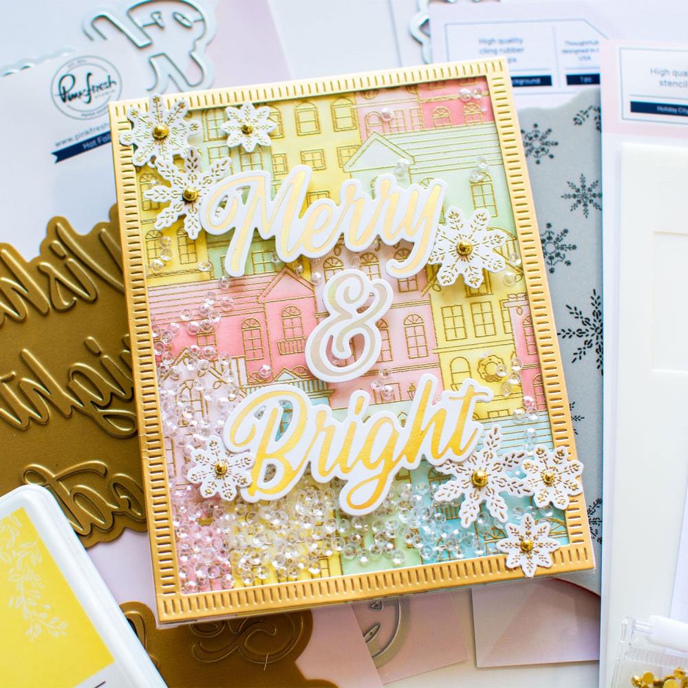 Snowflakes Cling Stamp and Die Set