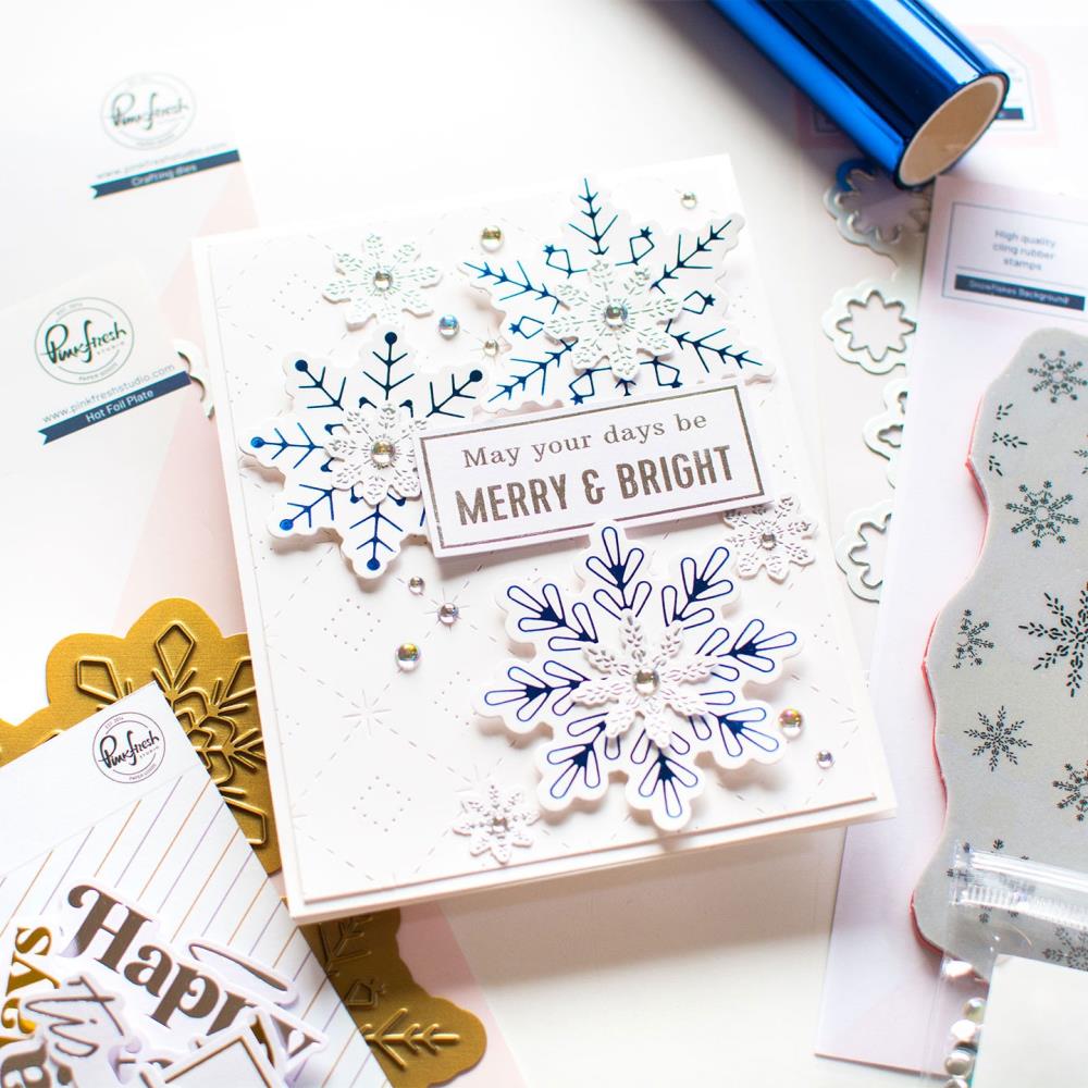 Snowflakes Cling Stamp and Die Set