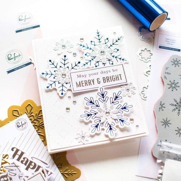 Snowflakes Cling Stamp and Die Set
