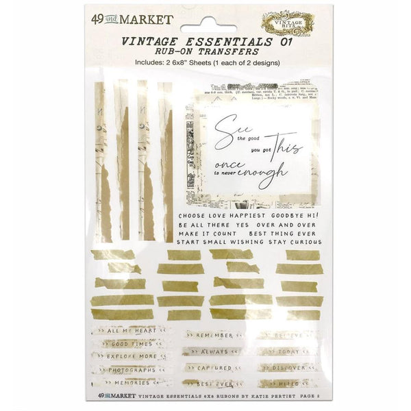 Vintage Essentials 01 Rub-ons