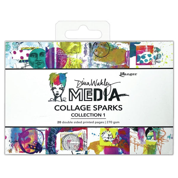 Collage Sparks 4x6 Art Cards | Dina Wakley
