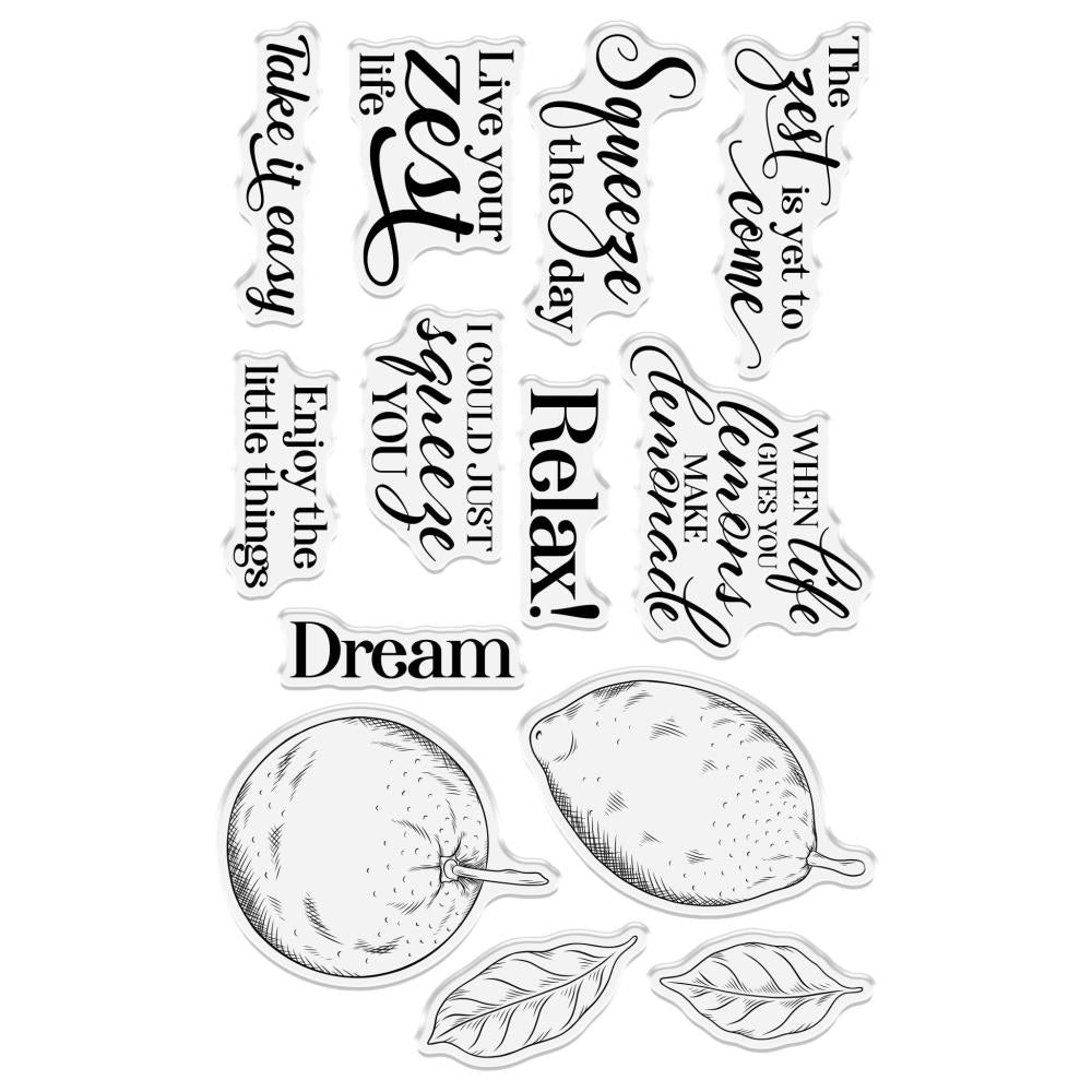 Live Your Zest Life Stamp + Die Set
