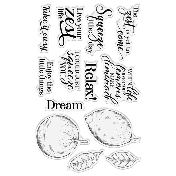 Live Your Zest Life Stamp + Die Set