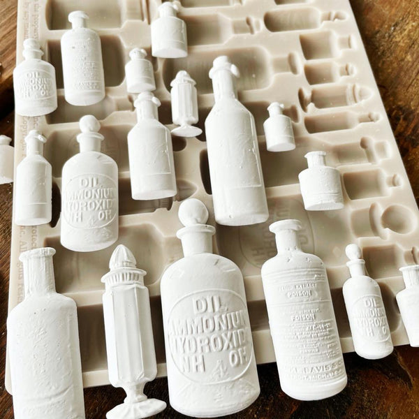 Apothecary Bottles Silicone Mould {Finnabair}