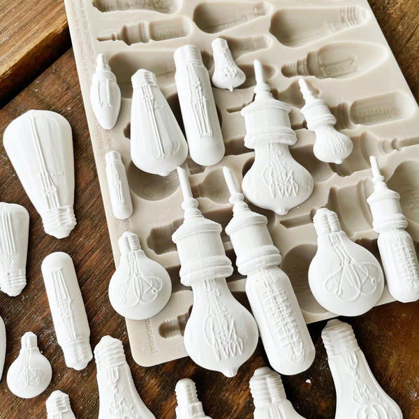 Vintage Light Bulbs Silicone Mould {Finnabair}