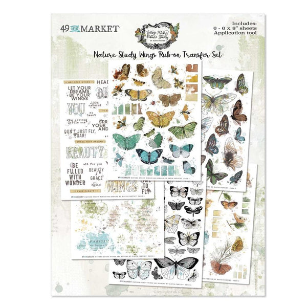 Wings 6x8 Rub-ons Pack {Nature Study}