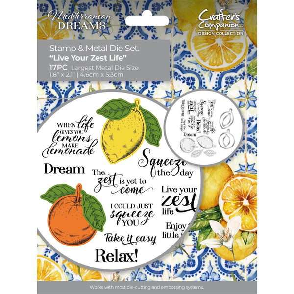 Live Your Zest Life Stamp + Die Set