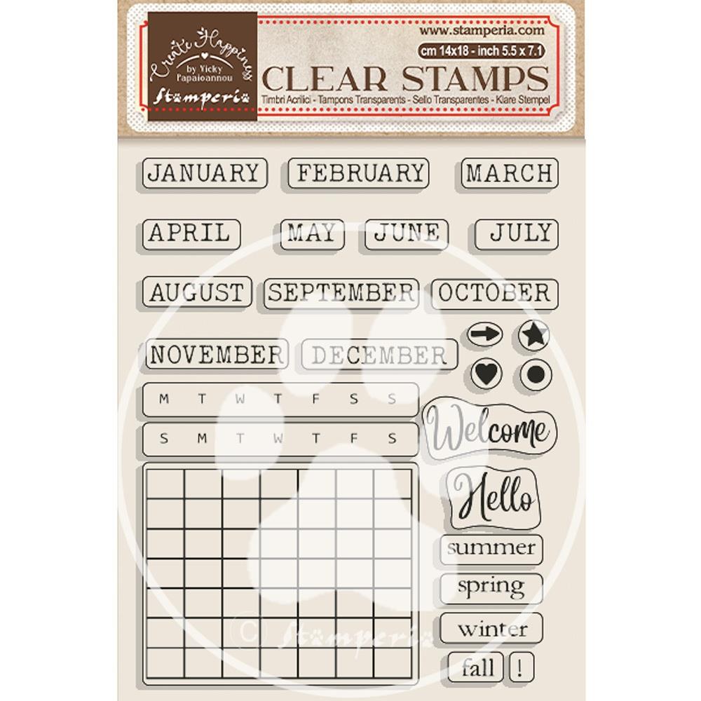 Monthly Calendar Clear Stamp | Create Happiness