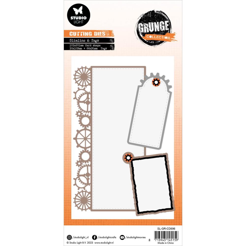 Slimline + Tags Die Set No. 696 | Grunge Collection