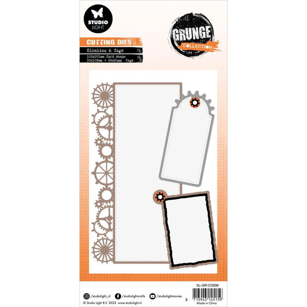 Slimline + Tags Die Set No. 696 | Grunge Collection