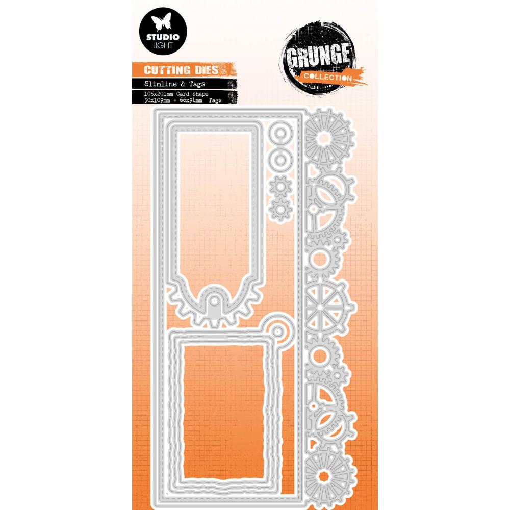 Slimline + Tags Die Set No. 696 | Grunge Collection