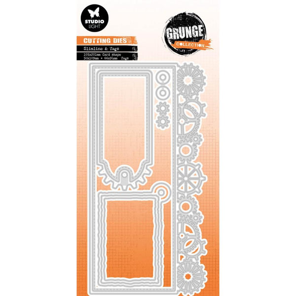 Slimline + Tags Die Set No. 696 | Grunge Collection