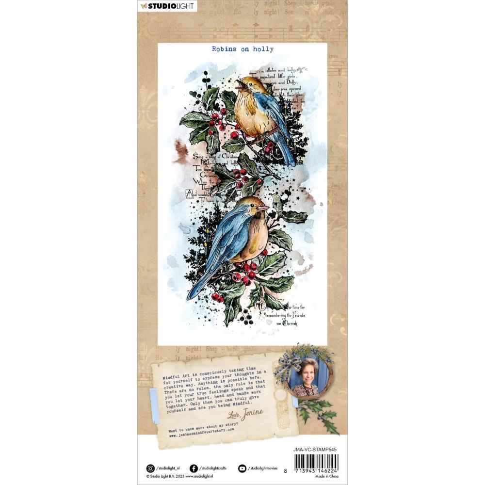 Robins on Holly Clear Stamp Set No. 545 {Christmas} | Jenine's Mindful Art
