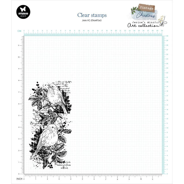 Robins on Holly Clear Stamp Set No. 545 {Christmas} | Jenine's Mindful Art