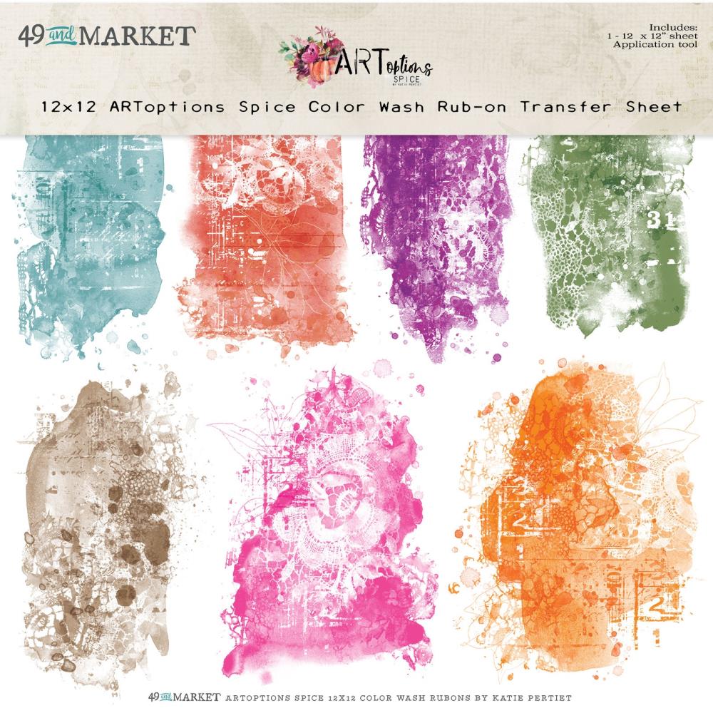 ArtOptions Spice 12x12 Color Wash Rub-On Sheet {clearance}