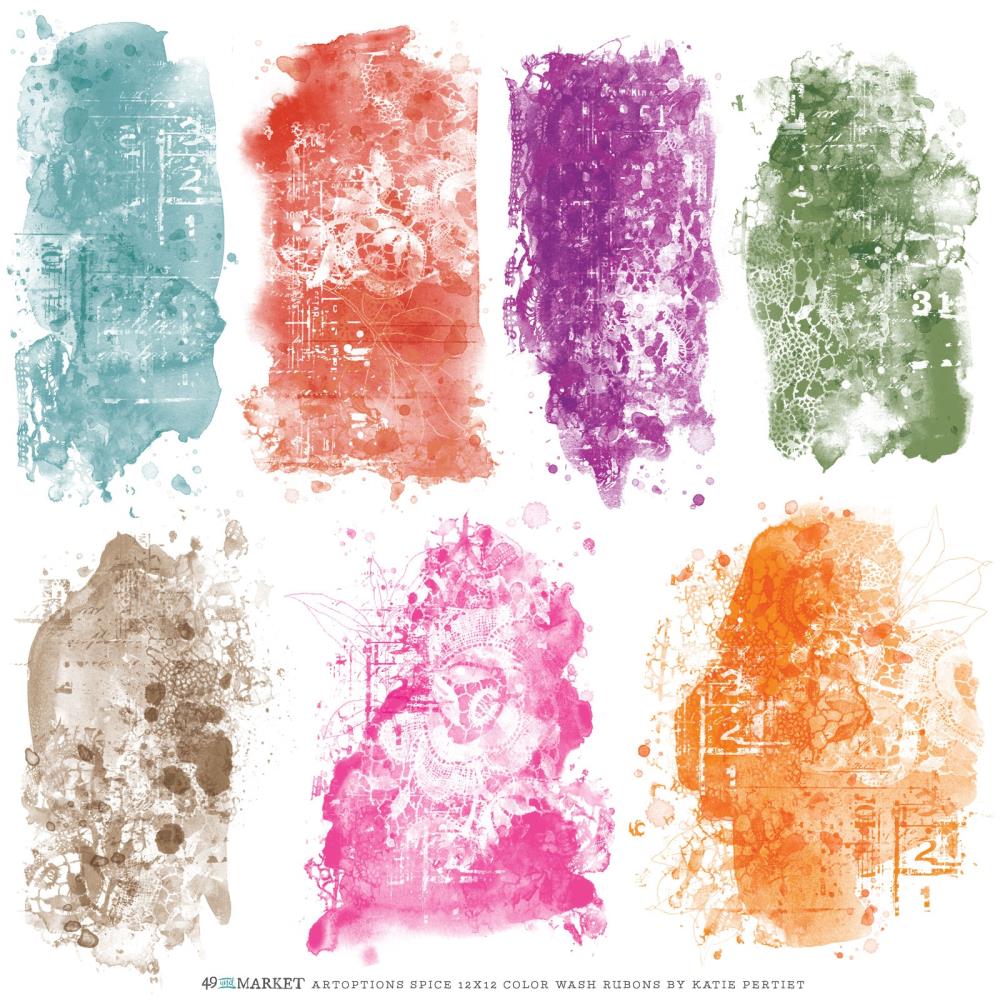 ArtOptions Spice 12x12 Color Wash Rub-On Sheet {clearance}