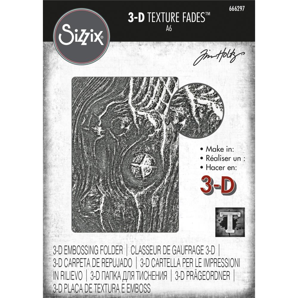 Woodgrain 3D Texture Fades Embossing Folder {Christmas} | Tim Holtz