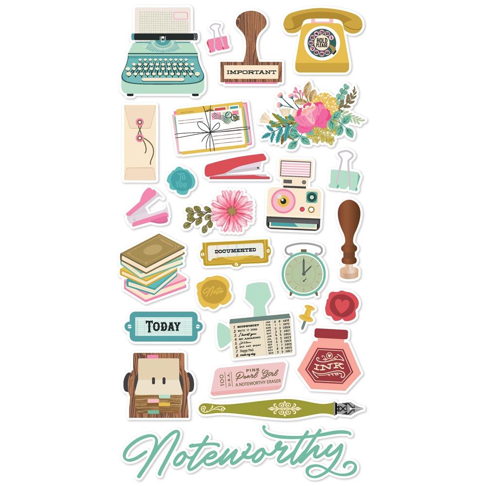 Noteworthy 6x12 Chipboard Stickers
