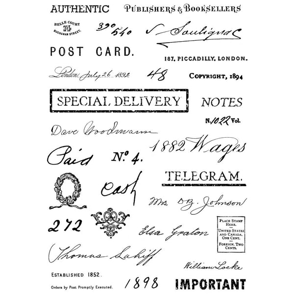 Signatures from the Past No. 2 Clear A5 Stamp Set | Sam Poole