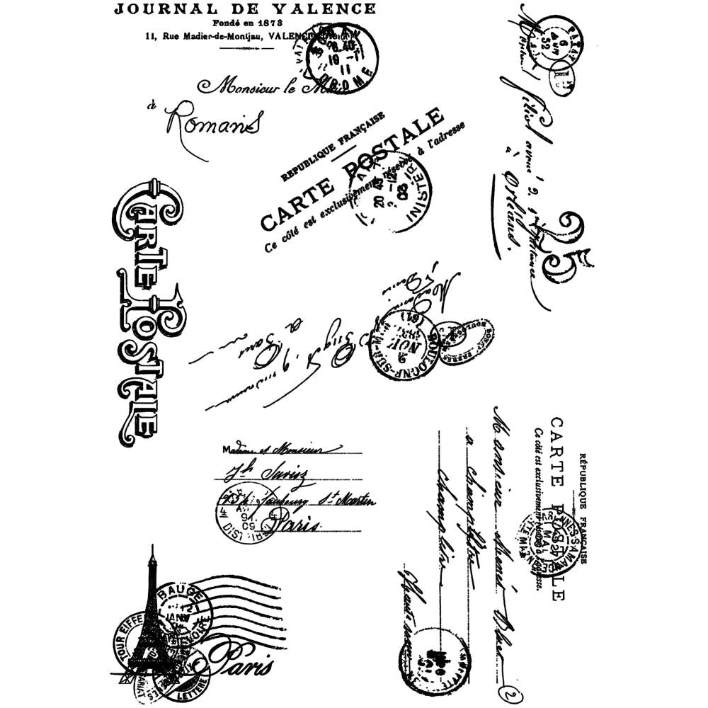 Carte Postale 6x8 Clear Stamp Set | Taylor Made Journals