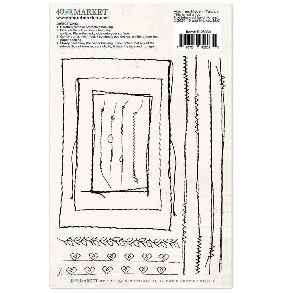 Stitching Essentials Rub-on Transfers