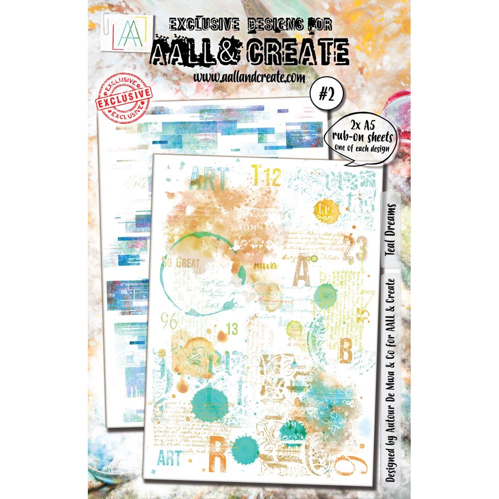Teal Dreams A5 Rub-Ons No. 2
