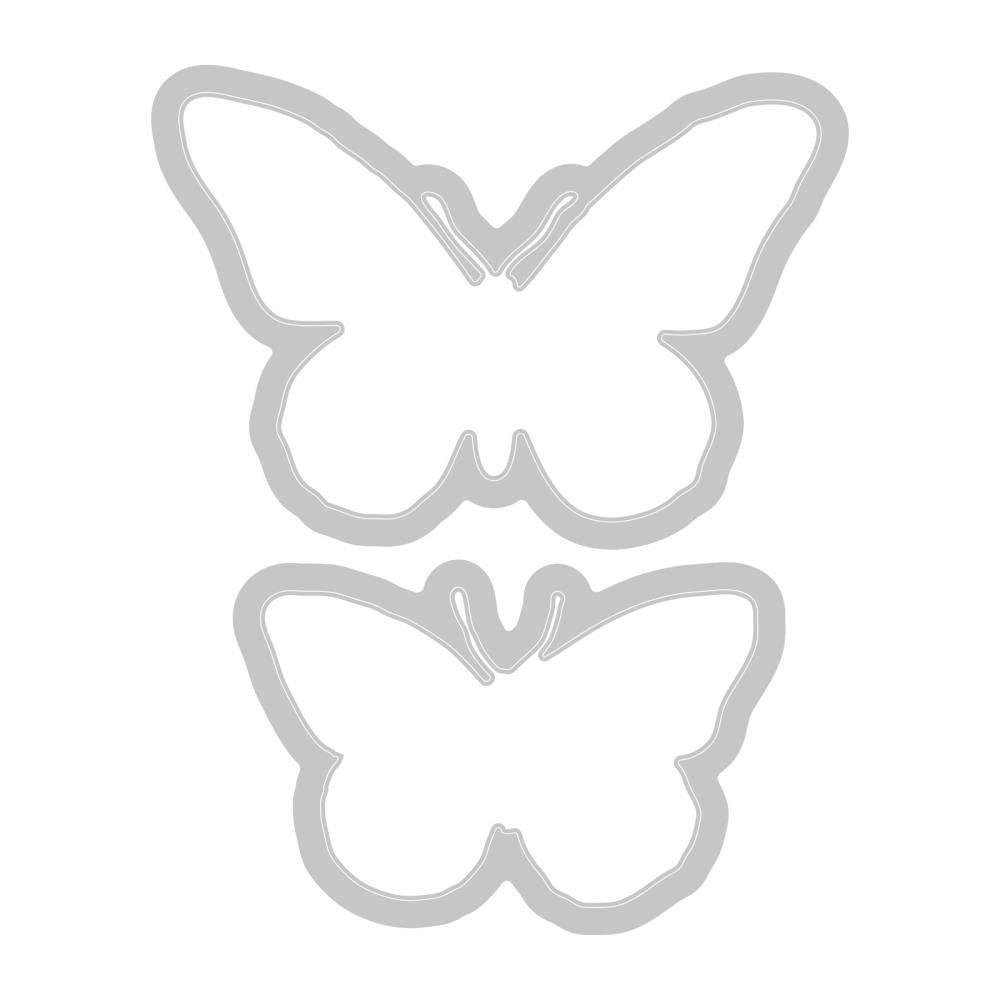 Painted Pencil Butterflies Stamp + Die Set | 49 & Market {clearance}