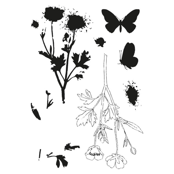 Painted Pencil Botanical Stamp + Die Set | 49 & Market {clearance}