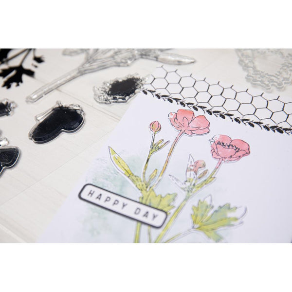 Painted Pencil Botanical Stamp + Die Set | 49 & Market {clearance}