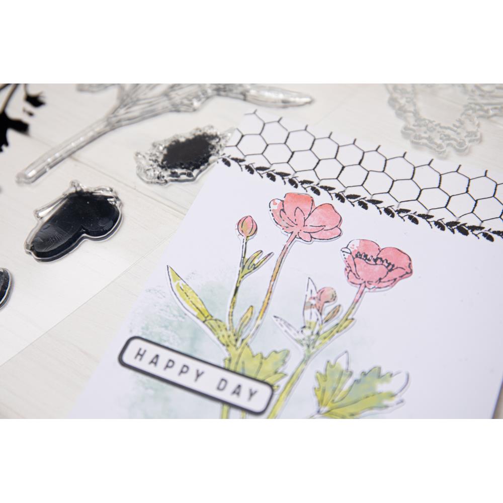 Painted Pencil Botanical Stamp + Die Set | 49 & Market {clearance}